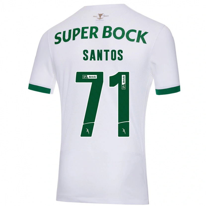 Danxen Niño Camiseta Denilson Santos #71 Blanco Verde 2ª Equipación 2024/25 La Camisa México