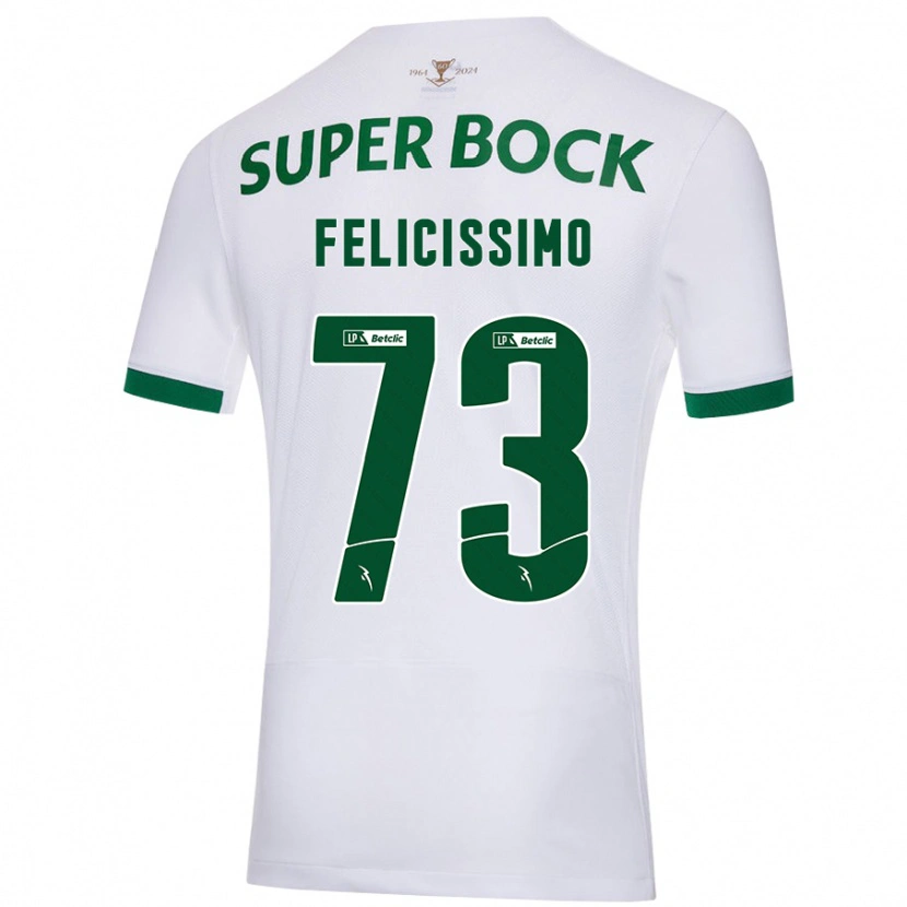 Danxen Niño Camiseta Eduardo Felicíssimo #73 Blanco Verde 2ª Equipación 2024/25 La Camisa México