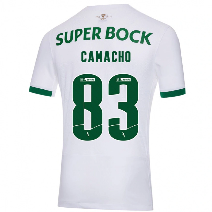 Danxen Niño Camiseta Rafael Camacho #83 Blanco Verde 2ª Equipación 2024/25 La Camisa México