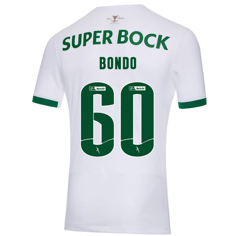 Danxen Niño Camiseta Pedro Bondo #60 Blanco Verde 2ª Equipación 2024/25 La Camisa México