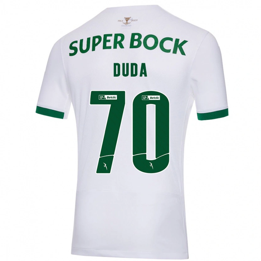 Danxen Niño Camiseta Dudá #70 Blanco Verde 2ª Equipación 2024/25 La Camisa México