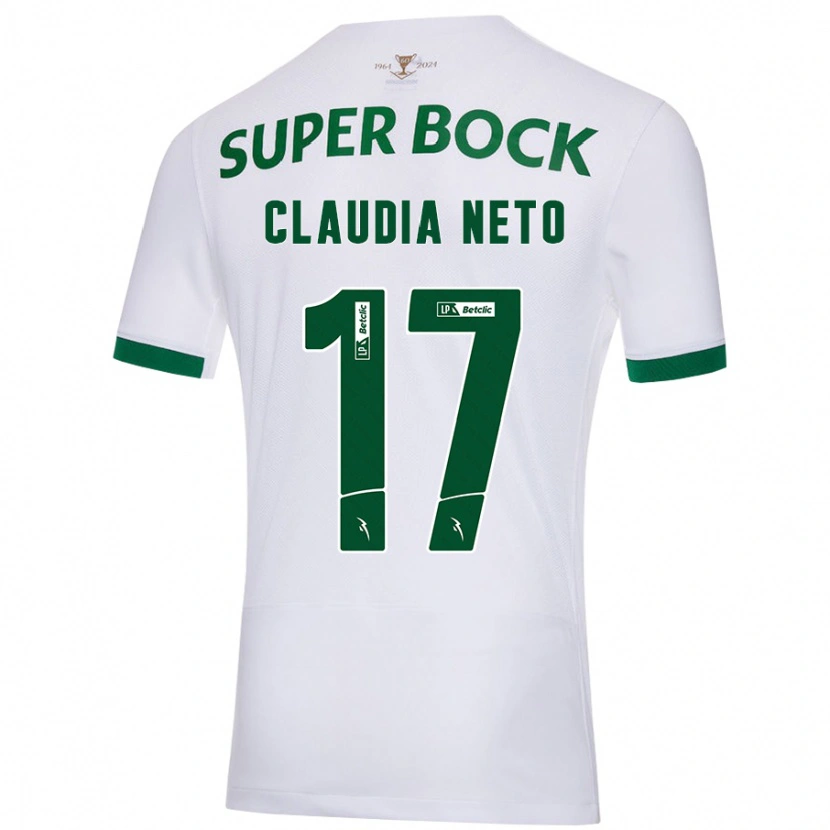 Danxen Niño Camiseta Cláudia Teresa Pires Neto #17 Blanco Verde 2ª Equipación 2024/25 La Camisa México