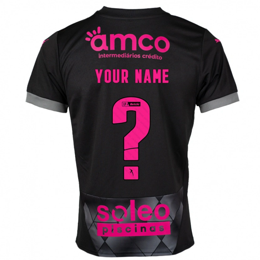 Danxen Niño Camiseta Su Nombre #0 Negro Rosa 2ª Equipación 2024/25 La Camisa México