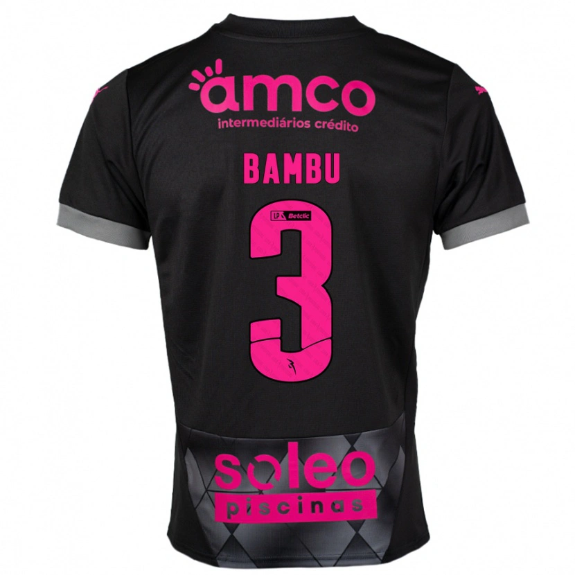 Danxen Niño Camiseta Robson Bambu #3 Negro Rosa 2ª Equipación 2024/25 La Camisa México