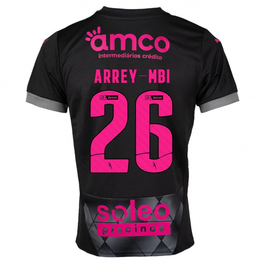 Danxen Niño Camiseta Bright Arrey-Mbi #26 Negro Rosa 2ª Equipación 2024/25 La Camisa México