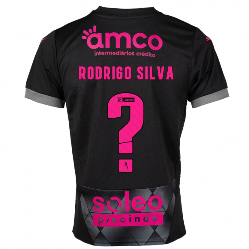 Danxen Niño Camiseta Rodrigo Silva #0 Negro Rosa 2ª Equipación 2024/25 La Camisa México