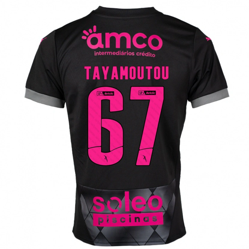 Danxen Niño Camiseta Enzo Tayamoutou #67 Negro Rosa 2ª Equipación 2024/25 La Camisa México