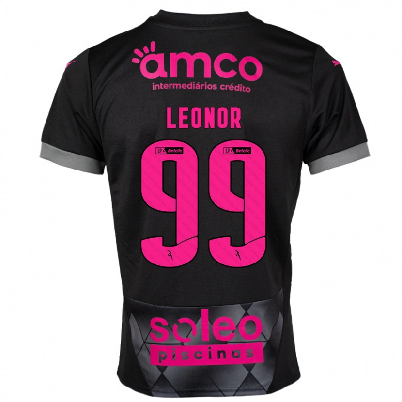 Danxen Niño Camiseta Maria Leonor #99 Negro Rosa 2ª Equipación 2024/25 La Camisa México
