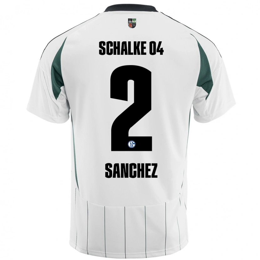 Danxen Niño Camiseta Felipe Sánchez #2 Blanco Verde 2ª Equipación 2024/25 La Camisa México