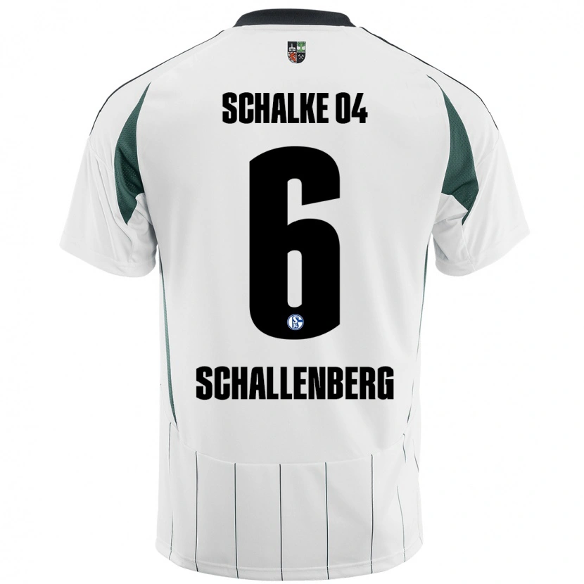 Danxen Niño Camiseta Ron Schallenberg #6 Blanco Verde 2ª Equipación 2024/25 La Camisa México