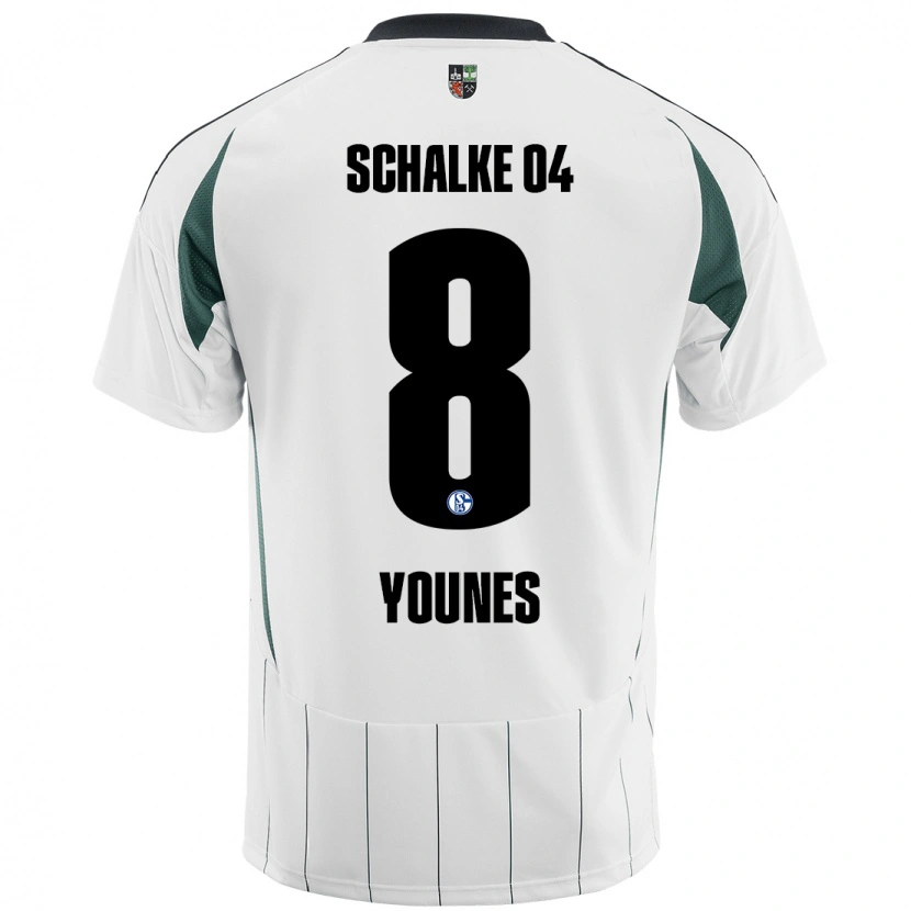 Danxen Niño Camiseta Amin Younes #8 Blanco Verde 2ª Equipación 2024/25 La Camisa México