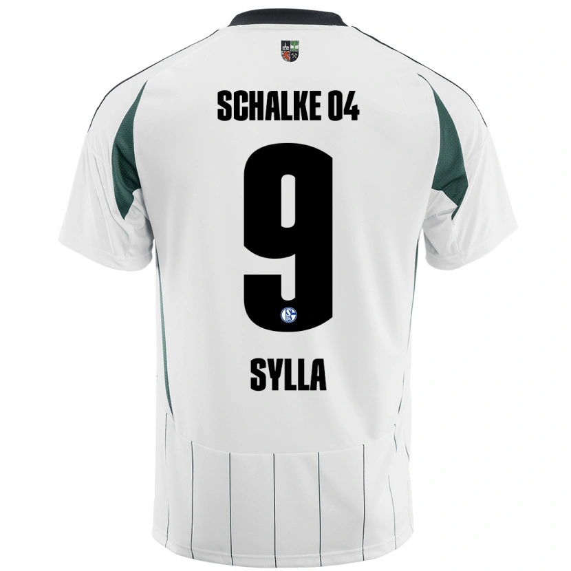 Danxen Niño Camiseta Moussa Sylla #9 Blanco Verde 2ª Equipación 2024/25 La Camisa México