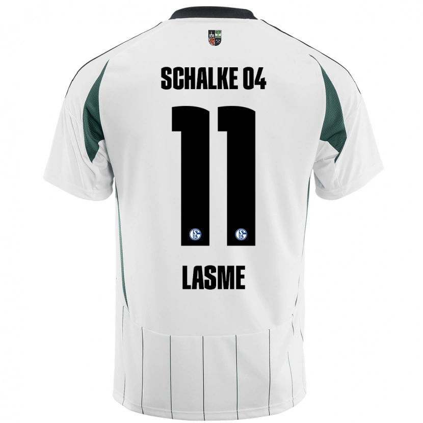Danxen Niño Camiseta Bryan Lasme #11 Blanco Verde 2ª Equipación 2024/25 La Camisa México