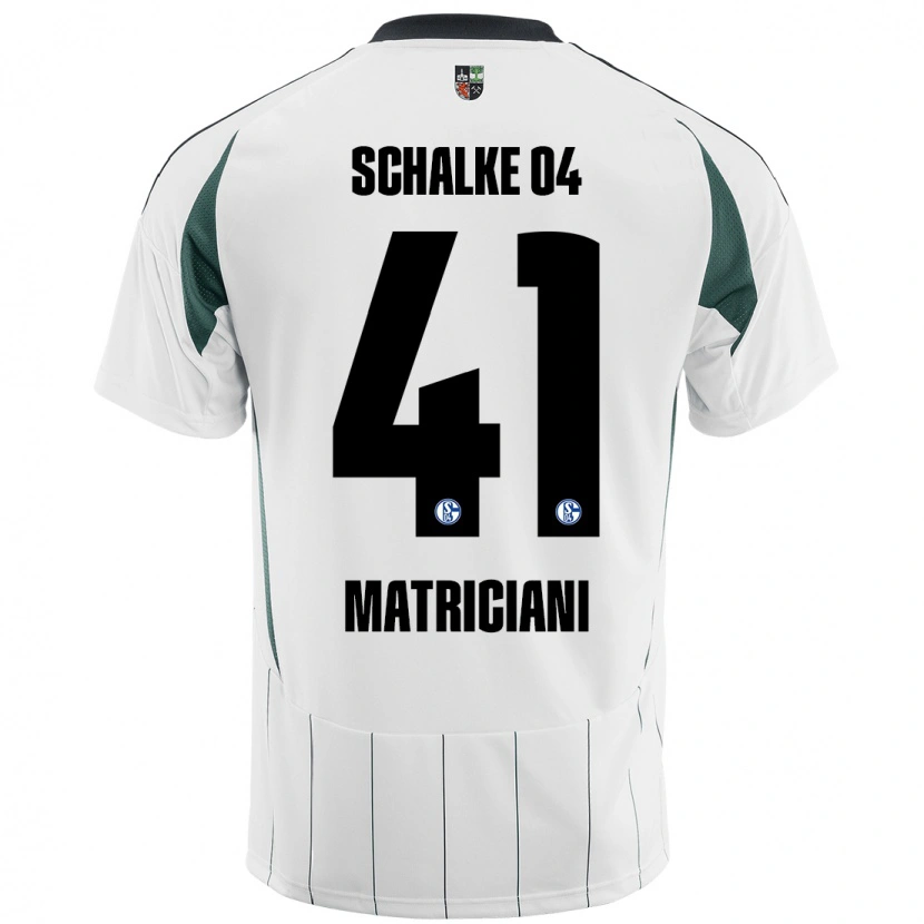 Danxen Niño Camiseta Henning Matriciani #41 Blanco Verde 2ª Equipación 2024/25 La Camisa México