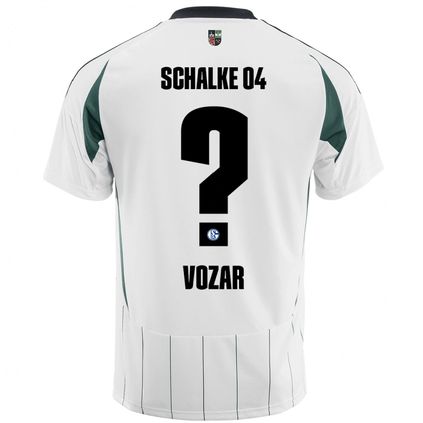 Danxen Niño Camiseta Luca Vozar #0 Blanco Verde 2ª Equipación 2024/25 La Camisa México