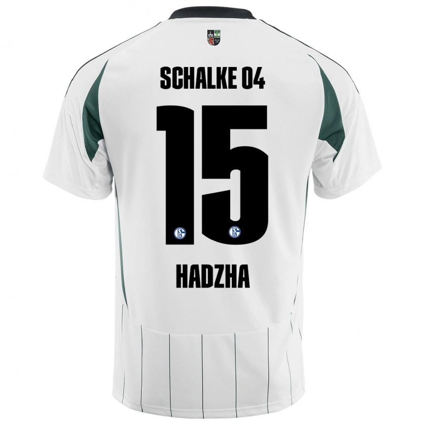 Danxen Niño Camiseta Nedzhib Hadzha #15 Blanco Verde 2ª Equipación 2024/25 La Camisa México