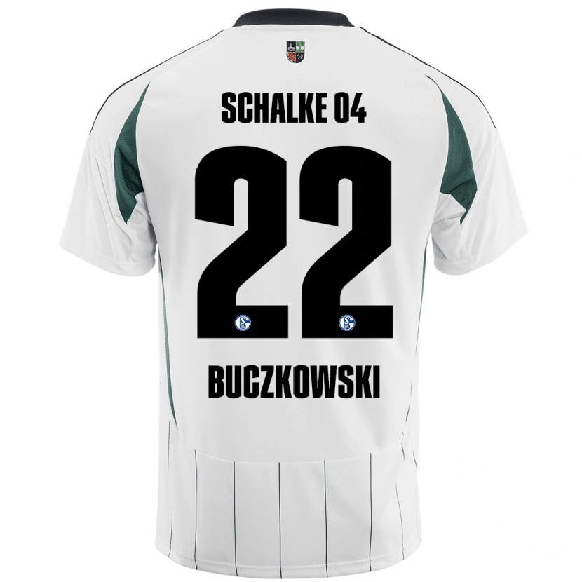 Danxen Niño Camiseta Philip Buczkowski #22 Blanco Verde 2ª Equipación 2024/25 La Camisa México