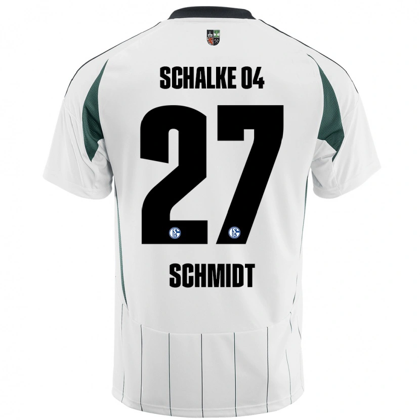 Danxen Niño Camiseta Tim Schmidt #27 Blanco Verde 2ª Equipación 2024/25 La Camisa México
