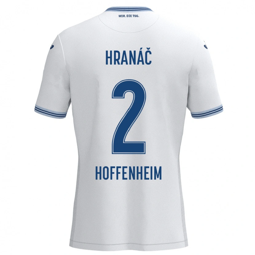 Danxen Niño Camiseta Robin Hranac #2 Blanco Azul 2ª Equipación 2024/25 La Camisa México