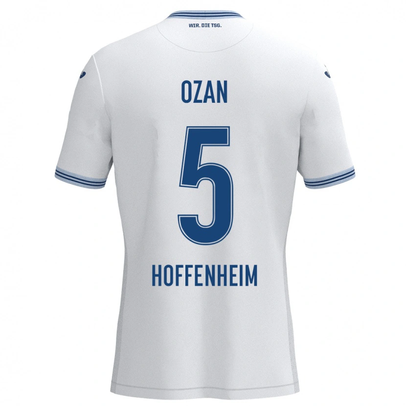 Danxen Niño Camiseta Ozan Kabak #5 Blanco Azul 2ª Equipación 2024/25 La Camisa México