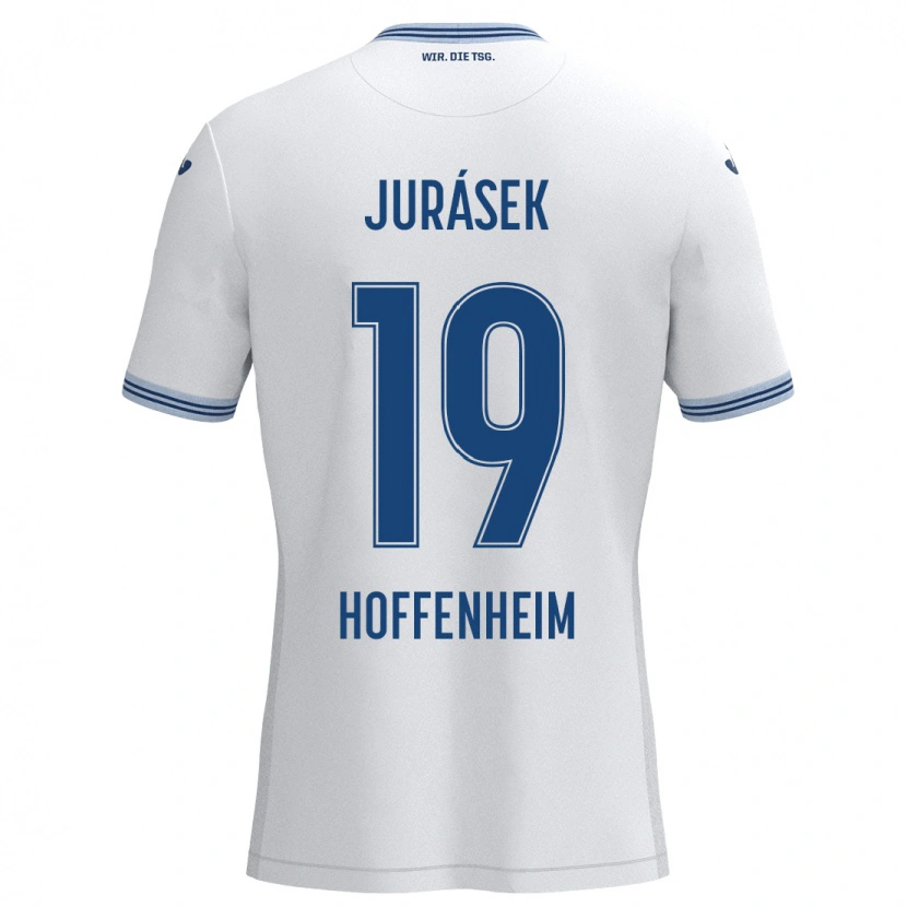 Danxen Niño Camiseta David Jurásek #19 Blanco Azul 2ª Equipación 2024/25 La Camisa México