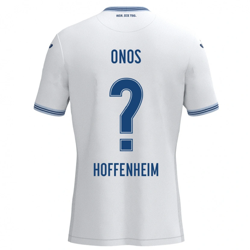Danxen Niño Camiseta Melvin Onos #0 Blanco Azul 2ª Equipación 2024/25 La Camisa México