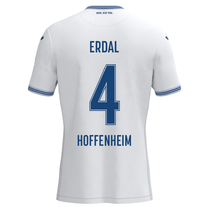 Danxen Niño Camiseta İzzet Erdal #4 Blanco Azul 2ª Equipación 2024/25 La Camisa México