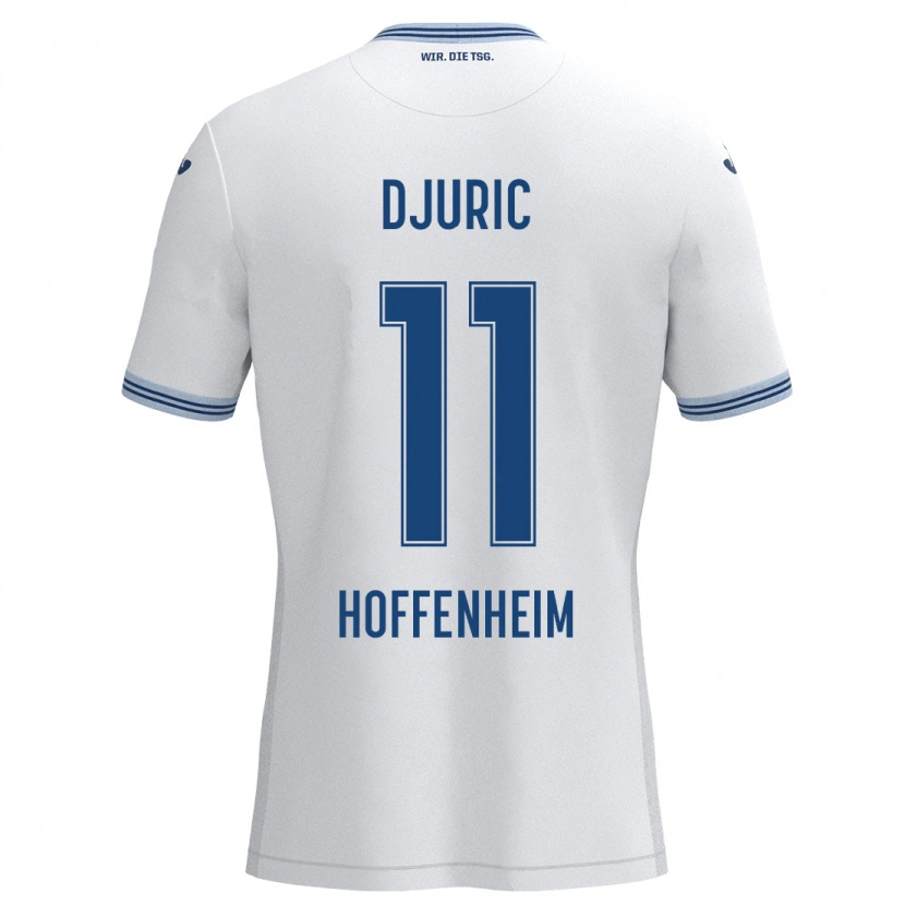 Danxen Niño Camiseta Luka Djuric #11 Blanco Azul 2ª Equipación 2024/25 La Camisa México