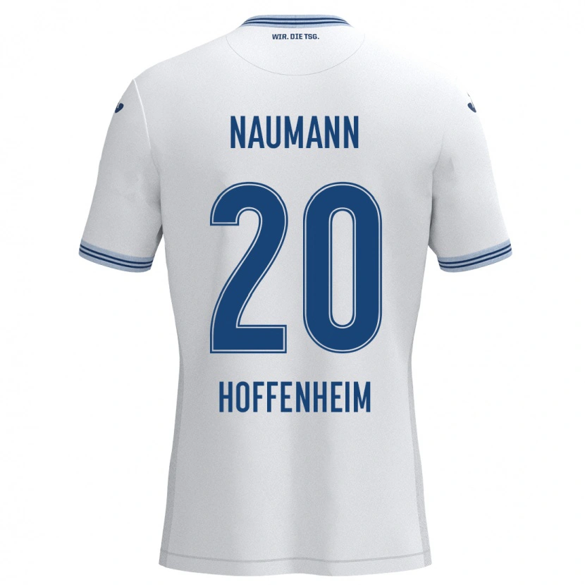 Danxen Niño Camiseta Maxim Naumann #20 Blanco Azul 2ª Equipación 2024/25 La Camisa México
