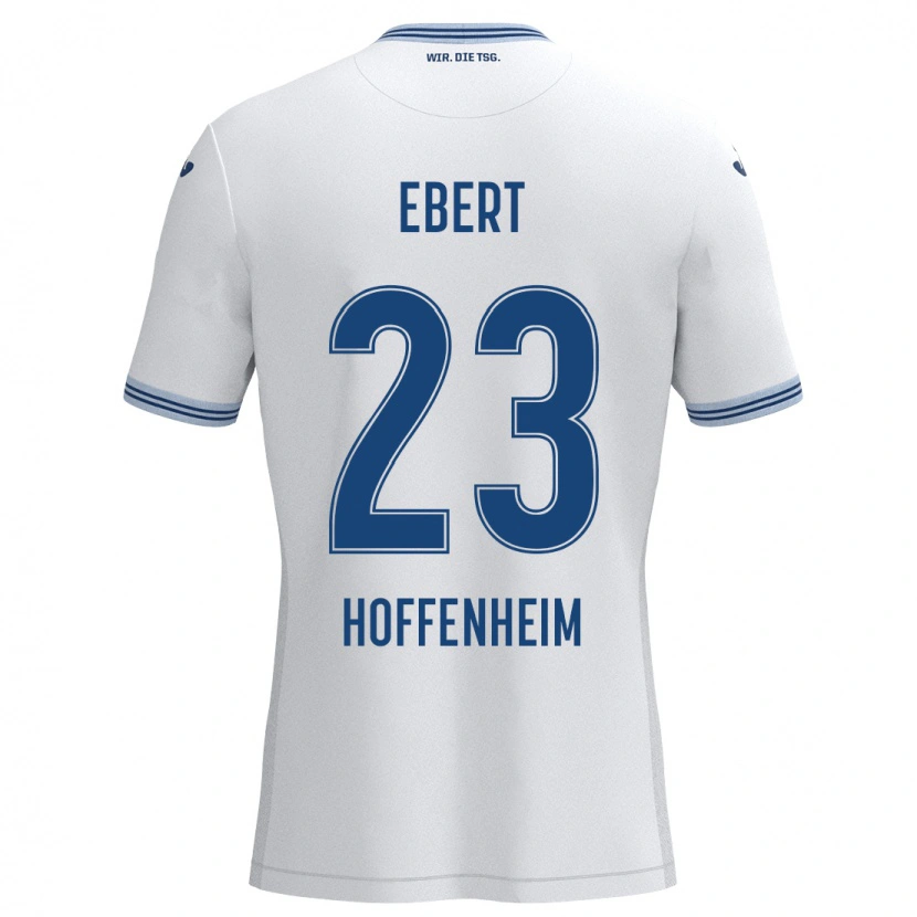 Danxen Niño Camiseta Darijo Ebert #23 Blanco Azul 2ª Equipación 2024/25 La Camisa México