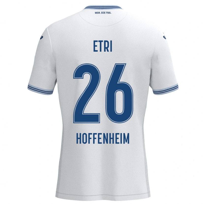 Danxen Niño Camiseta Ahmed Etri #26 Blanco Azul 2ª Equipación 2024/25 La Camisa México