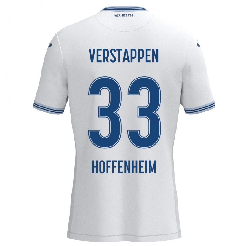 Danxen Niño Camiseta Eric Verstappen #33 Blanco Azul 2ª Equipación 2024/25 La Camisa México
