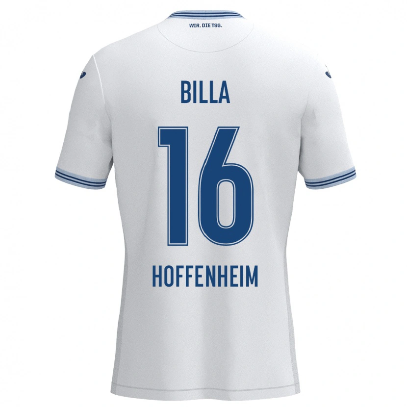 Danxen Niño Camiseta Nicole Billa #16 Blanco Azul 2ª Equipación 2024/25 La Camisa México