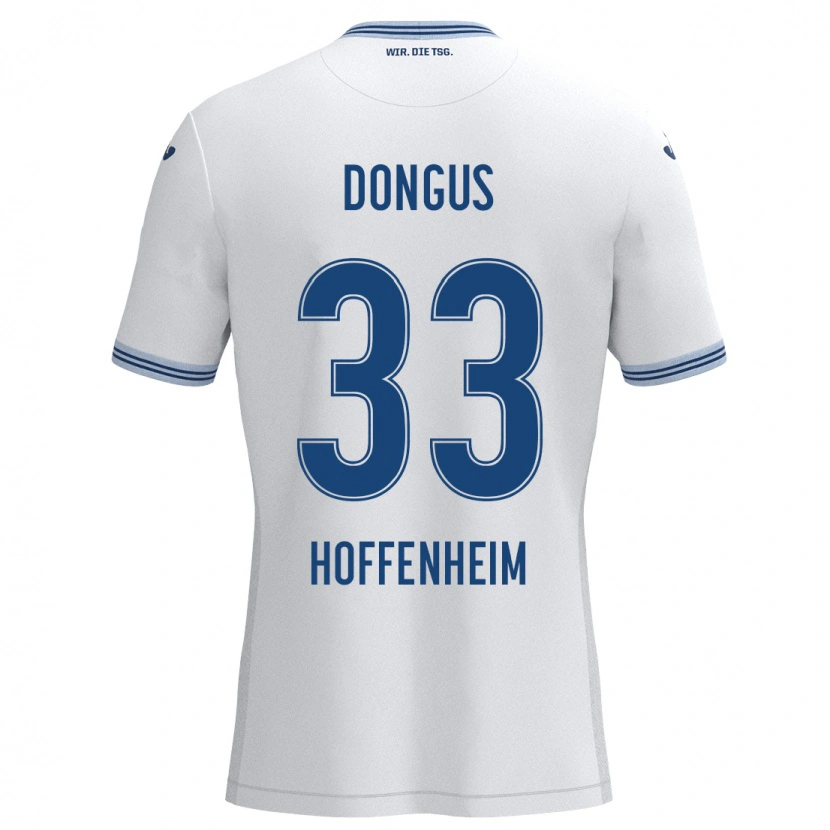 Danxen Niño Camiseta Fabienne Dongus #33 Blanco Azul 2ª Equipación 2024/25 La Camisa México