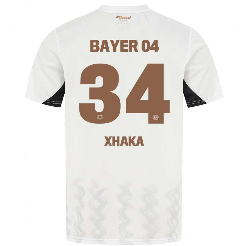 Danxen Niño Camiseta Granit Xhaka #34 Blanco Negro 2ª Equipación 2024/25 La Camisa México