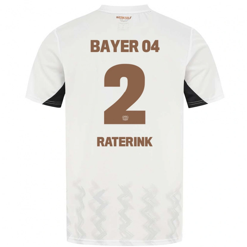 Danxen Niño Camiseta Othniël Raterink #2 Blanco Negro 2ª Equipación 2024/25 La Camisa México