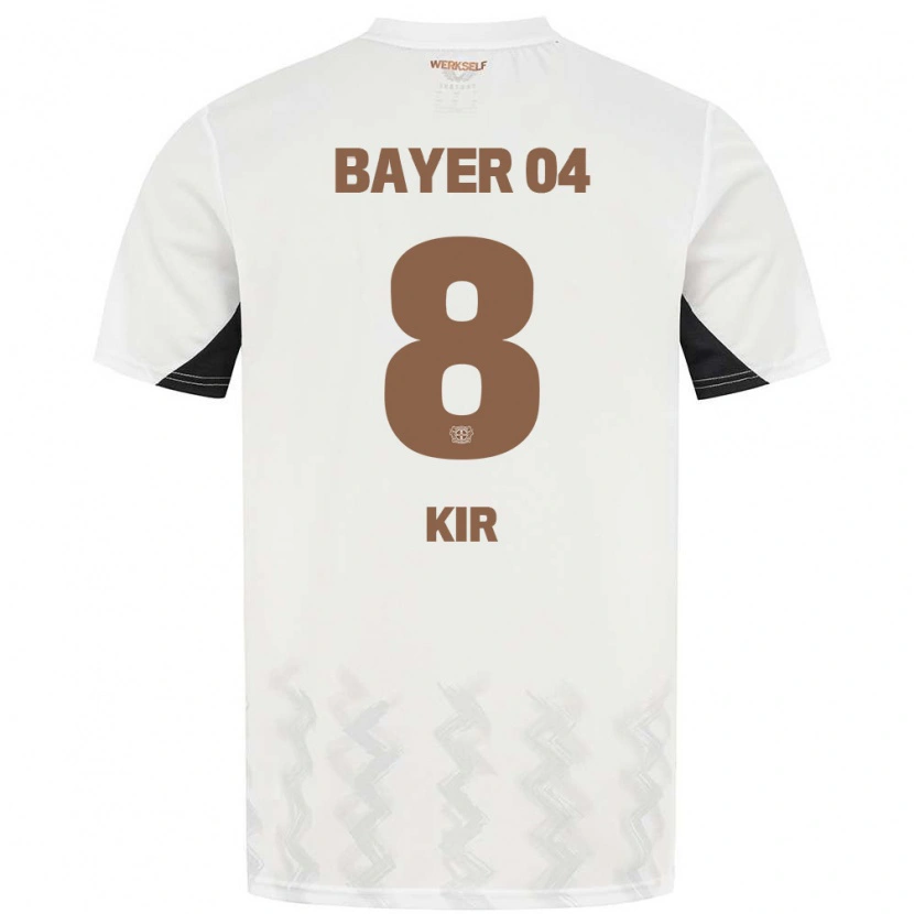 Danxen Niño Camiseta Burak Kir #8 Blanco Negro 2ª Equipación 2024/25 La Camisa México