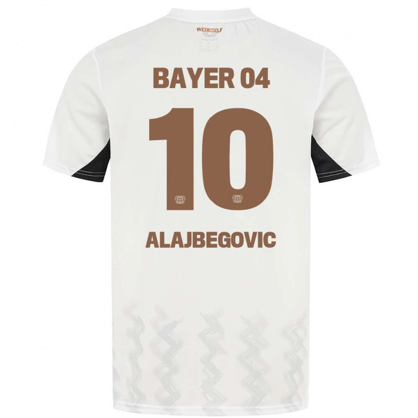 Danxen Niño Camiseta Kerim Alajbegovic #10 Blanco Negro 2ª Equipación 2024/25 La Camisa México