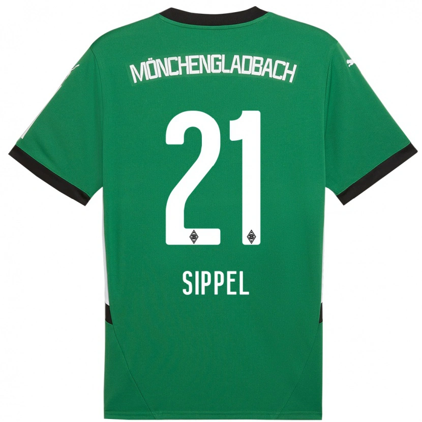 Danxen Niño Camiseta Tobias Sippel #21 Verde Blanco 2ª Equipación 2024/25 La Camisa México