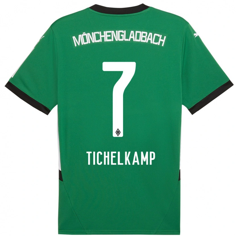 Danxen Niño Camiseta Emily Tichelkamp #7 Verde Blanco 2ª Equipación 2024/25 La Camisa México