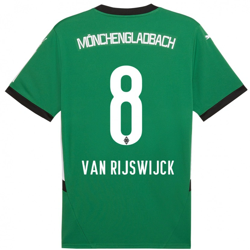 Danxen Niño Camiseta Britt Van Rijswijck #8 Verde Blanco 2ª Equipación 2024/25 La Camisa México