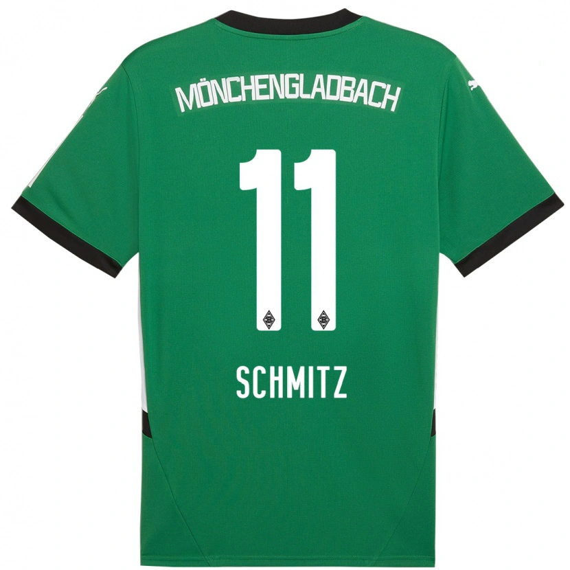 Danxen Niño Camiseta Louisa Schmitz #11 Verde Blanco 2ª Equipación 2024/25 La Camisa México