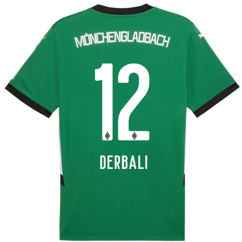 Danxen Niño Camiseta Louisa Derbali #12 Verde Blanco 2ª Equipación 2024/25 La Camisa México