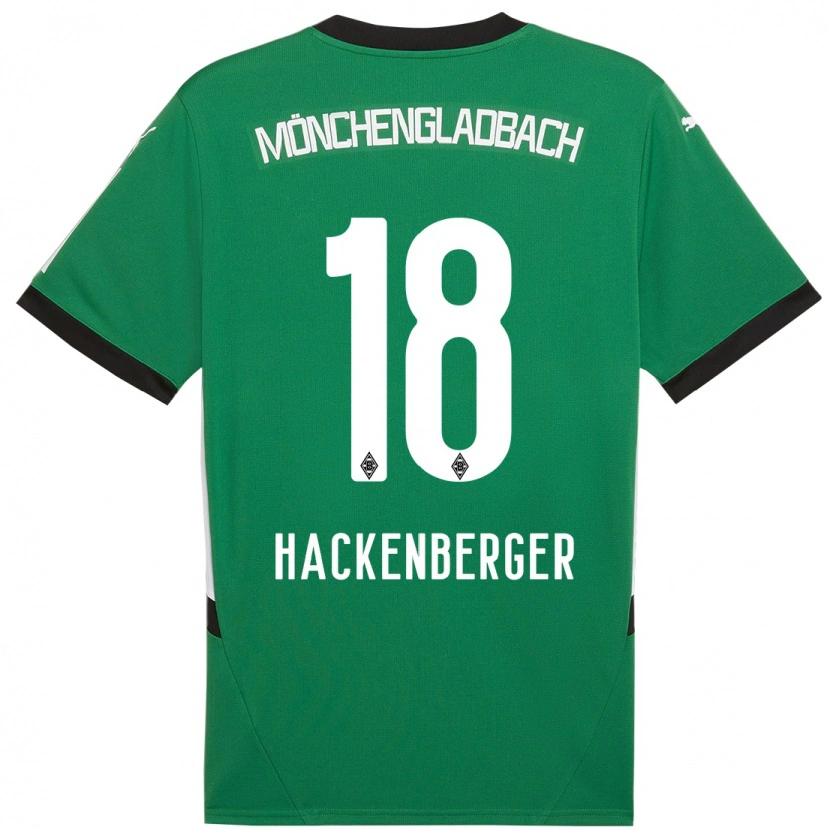 Danxen Niño Camiseta Jessica Hackenberger #18 Verde Blanco 2ª Equipación 2024/25 La Camisa México