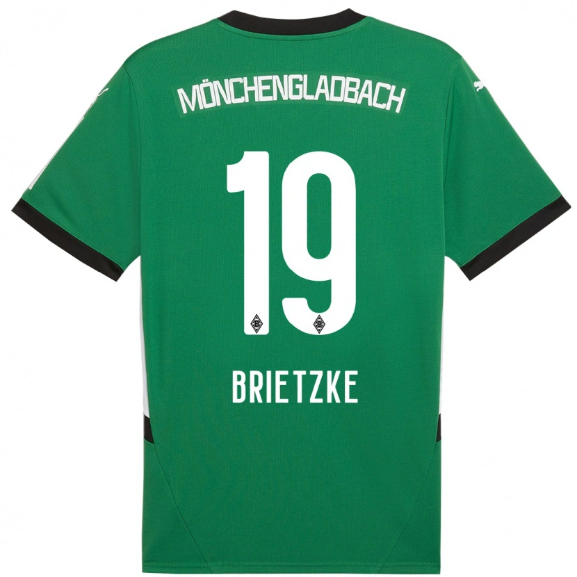 Danxen Niño Camiseta Yvonne Brietzke #19 Verde Blanco 2ª Equipación 2024/25 La Camisa México