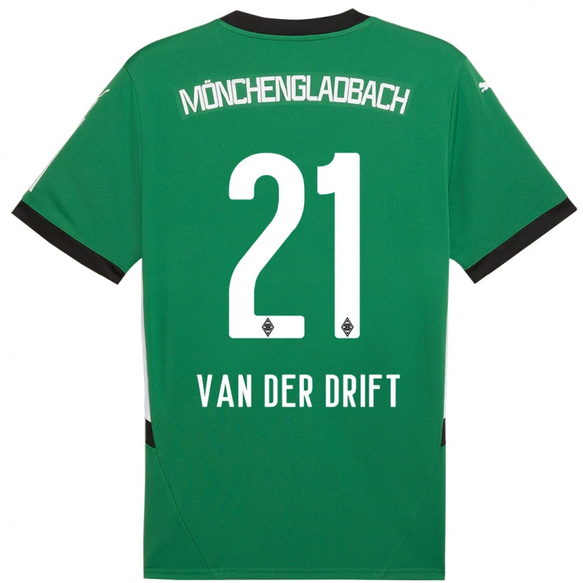 Danxen Niño Camiseta Suus Van Der Drift #21 Verde Blanco 2ª Equipación 2024/25 La Camisa México