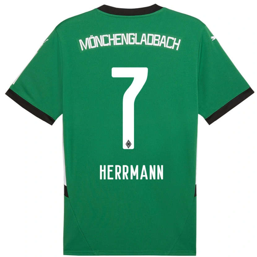 Danxen Niño Camiseta Patrick Herrmann #7 Verde Blanco 2ª Equipación 2024/25 La Camisa México