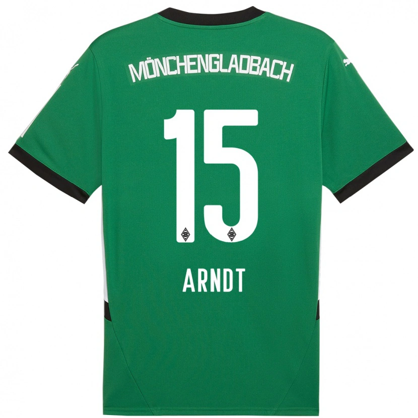 Danxen Niño Camiseta Leo Arndt #15 Verde Blanco 2ª Equipación 2024/25 La Camisa México