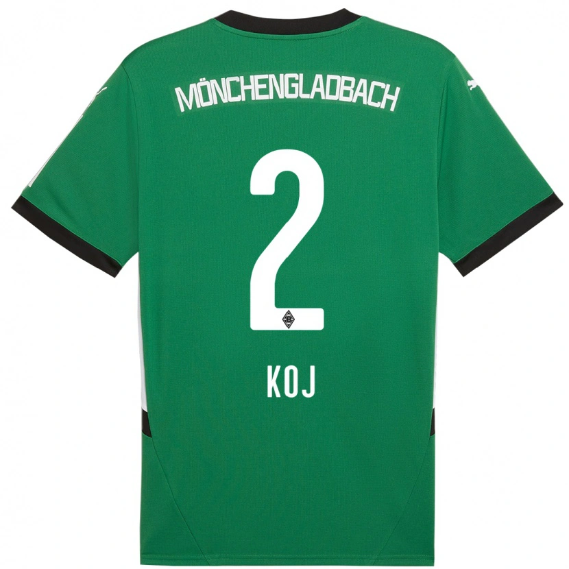 Danxen Niño Camiseta Julia Koj #2 Verde Blanco 2ª Equipación 2024/25 La Camisa México