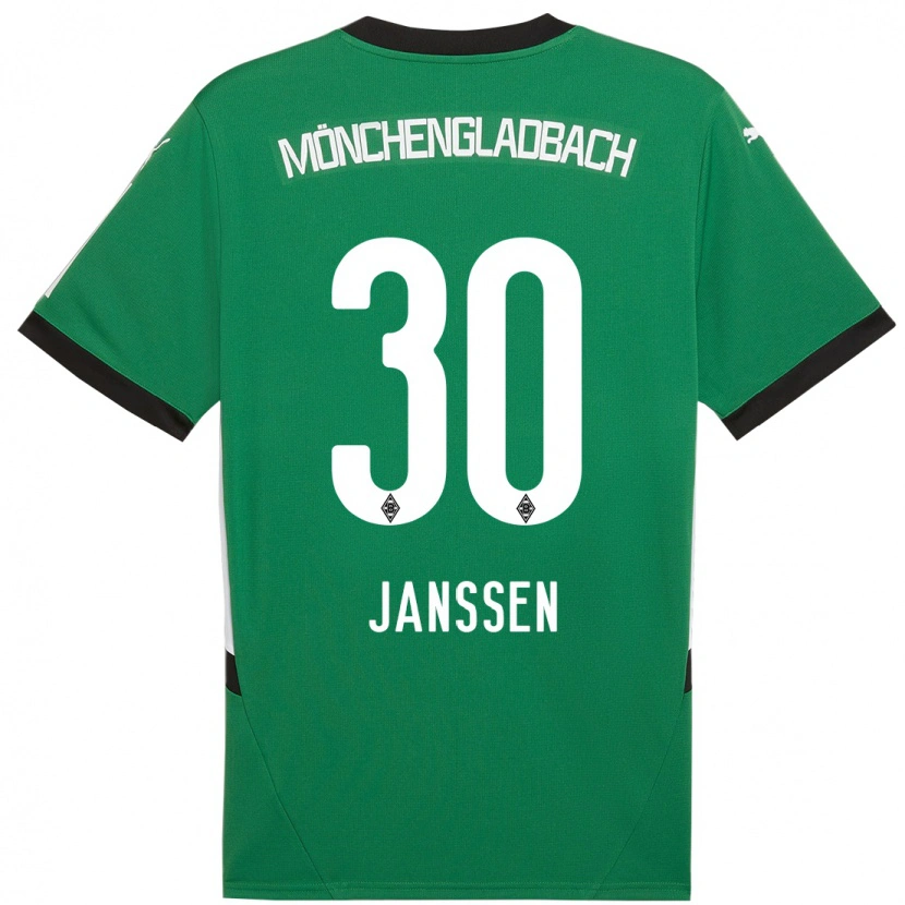 Danxen Niño Camiseta Annalena Janssen #30 Verde Blanco 2ª Equipación 2024/25 La Camisa México